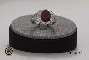 1 انگشتر یاقوت سرخ خوش رنگ مردانه هنر دست استاد شرفیان - کد 8005 - تصویر 2