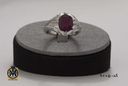 انگشتر یاقوت سرخ خوش رنگ مردانه هنر دست استاد شرفیان - کد 8005 - تصویر 2