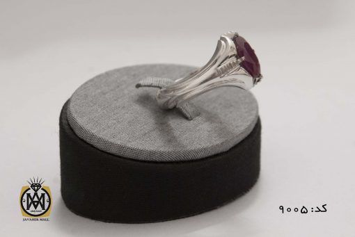 انگشتر یاقوت سرخ خوش رنگ مردانه هنر دست استاد شرفیان - کد 8005 - تصویر 4