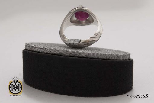 انگشتر یاقوت سرخ خوش رنگ مردانه هنر دست استاد شرفیان - کد 8005 - تصویر 5