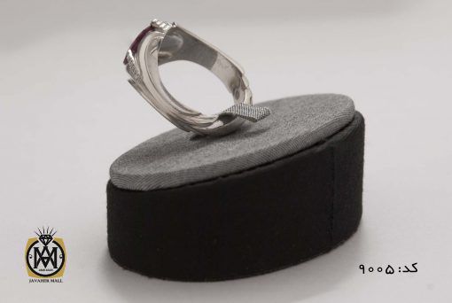 انگشتر یاقوت سرخ خوش رنگ مردانه هنر دست استاد شرفیان - کد 8005 - تصویر 6