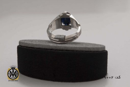 5 انگشتر یاقوت کبود مردانه هنر دست استاد شرفیان - کد 8002 - تصویر 6