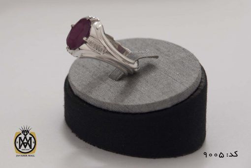 انگشتر یاقوت سرخ خوش رنگ مردانه هنر دست استاد شرفیان - کد 8005 - تصویر 7