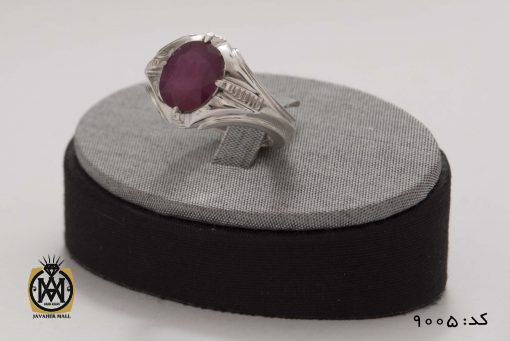 انگشتر یاقوت سرخ خوش رنگ مردانه هنر دست استاد شرفیان - کد 8005 - تصویر 8