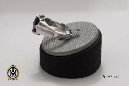 7 انگشتر یاقوت کبود مردانه هنر دست استاد شرفیان - کد 8002 - تصویر 8