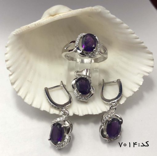 سرویس آمتیست زنانه طرح رویا - کد 7014 - تصویر 5