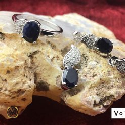 سرویس یاقوت کبود زنانه طرح نسیم - کد 7021