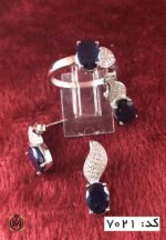 سرویس یاقوت کبود زنانه طرح نسیم - کد 7021 - تصویر 4