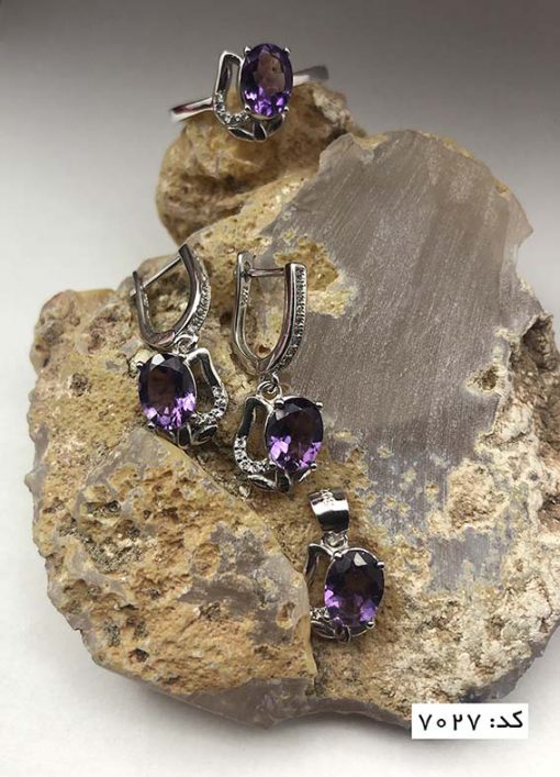 سرویس آمتیست زنانه طرح سامینا - کد 7027 - تصویر 3