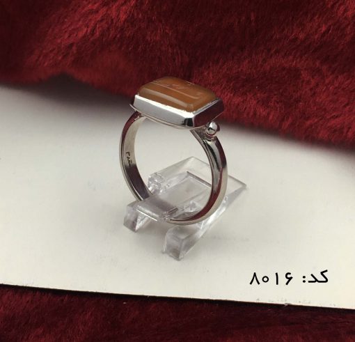 IMG_7013 انگشتر عقیق یمن با حکاکی شرف الشمس هنر دست استاد ضابطی مردانه - کد 8016 - تصویر 4