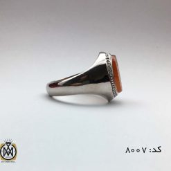 انگشتر عقیق یمن با حکاکی یا شمس الشموس مردانه - کد 8007 انگشتر عقیق یمن با حکاکی یا شمس الشموس مردانه - کد 8007