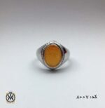 انگشتر عقیق یمن با حکاکی یا شمس الشموس مردانه - کد 8007 - تصویر 3
