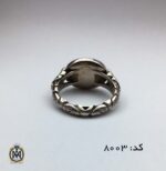 انگشتر عقیق یمن سفید با حکاکی هو الحی القیوم هنر استاد حیدر مردانه - کد 8003 - تصویر 2