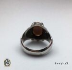 انگشتر اپال خوش رنگ مردانه دست ساز - کد 8007 - تصویر 2