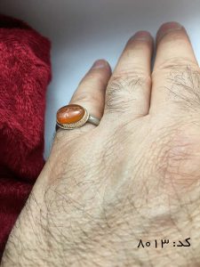انگشتر عقیق یمن با حکاکی شرف الشمس هنر دست استاد ضابطی - کد 8013 - تصویر 2