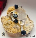 سرویس نقره نگین اصلی یاقوت کبود زنانه طرح فریبا - کد 7018 - تصویر 5