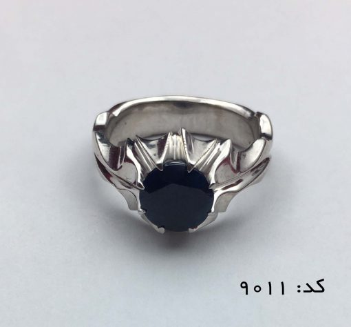 IMG_E6922 انگشتر یاقوت کبود آفریقایی مردانه دست ساز - کد 8011 - تصویر 6
