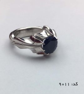IMG_E6923 انگشتر یاقوت کبود آفریقایی مردانه دست ساز - کد 8011 - تصویر 5