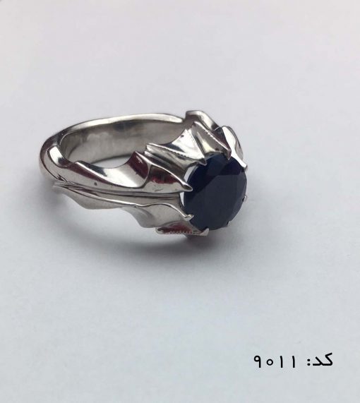 IMG_E6923 انگشتر یاقوت کبود آفریقایی مردانه دست ساز - کد 8011 - تصویر 5