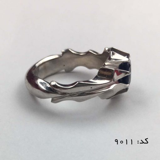 IMG_E6924 انگشتر یاقوت کبود آفریقایی مردانه دست ساز - کد 8011 - تصویر 4