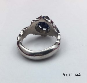 IMG_E6925 انگشتر یاقوت کبود آفریقایی مردانه دست ساز - کد 8011 - تصویر 3