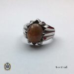 انگشتر اپال خوش رنگ مردانه دست ساز - کد 8007 - تصویر 6