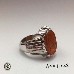 انگشتر عقیق یمن حکاکی حسين منی وانا من حسین هنر دست استاد احمد مردانه - کد 8001 انگشتر عقیق یمن حکاکی حسين منی وانا من حسین هنر دست استاد احمد مردانه - کد 8001