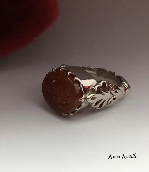 انگشتر عقیق یمن با حکاکی یا غفار الذنوب هنر دست استاد حیدر مردانه - کد 8008 - تصویر 5
