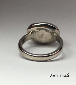 انگشتر عقیق یمن با حکاکی شرف الشمس استاد ضابطی مردانه - کد 8011 - تصویر 3