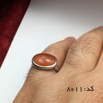 انگشتر عقیق یمن با حکاکی شرف الشمس استاد ضابطی مردانه - کد 8011 - تصویر 4