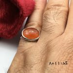 انگشتر عقیق یمن با حکاکی شرف الشمس استاد ضابطی مردانه - کد 8011 - تصویر 5