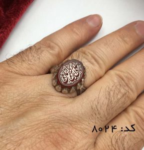 IMG_E7192 انگشتر عقیق یمن با حکاکی علی رکن الایمان هنر دست استاد حیدر مردانه - کد 8024 - تصویر 6