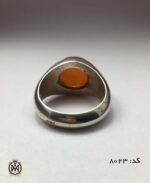 انگشتر عقیق یمن با حکاکی شرف الشمس هنر دست استاد ضابطی مردانه - کد 8023 - تصویر 5
