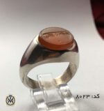 انگشتر عقیق یمن با حکاکی شرف الشمس هنر دست استاد ضابطی مردانه - کد 8023 - تصویر 7