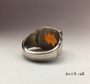 IMG_E7220 انگشتر عقیق یمن با حکاکی هفت شرف هنر دست استاد ضابطی مردانه  - کد 8019 - تصویر 2