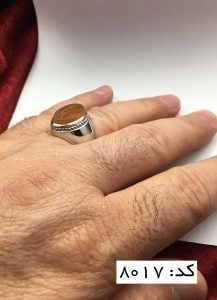 IMG_E7245 انگشتر عقیق یمن با حکاکی شرف الشمس هنر دست استاد ضابطی مردانه - کد 8017 - تصویر 5