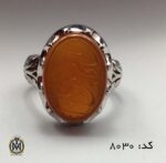 انگشتر عقیق یمن با حکاکی انا خادم الحسین المظلوم هنر دست استاد حیدر مردانه - کد 8030 - تصویر 2