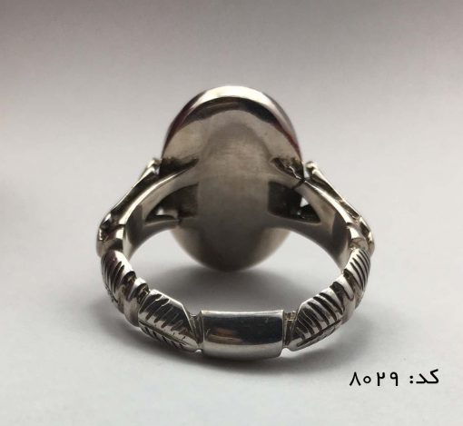 IMG_E7272 انگشتر عقیق یمن با حکاکی یا علی ابن الحسین (ع) هنر دست استاد حیدر مردانه - کد 8029 - تصویر 6