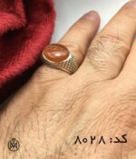انگشتر عقیق یمن با حکاکی شرف الشمس هنر دست استاد ضابطی مردانه - کد 8028 - تصویر 4