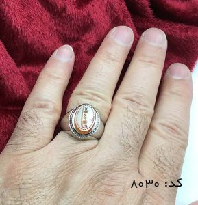 IMG_E7378 انگشتر عقیق یمن با حکاکی شرف الشمس هنر دست استاد ضابطی مردانه - کد 8030 - تصویر 6