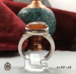انگشتر عقیق یمن با حکاکی و من یتق الله هنر دست استاد ضابطی مردانه - کد 8043 - تصویر 2