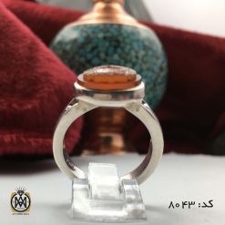 انگشتر عقیق یمن با حکاکی و من یتق الله هنر دست استاد ضابطی مردانه - کد 8043 انگشتر عقیق یمن با حکاکی و من یتق الله هنر دست استاد ضابطی مردانه - کد 8043