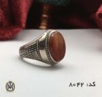 انگشتر عقیق یمن با حکاکی یا جواد الائمه ادرکنی هنر دست استاد حیدر مردانه - کد 8042 - تصویر 3