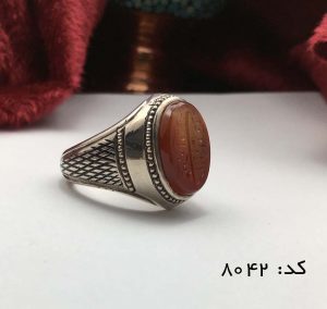 IMG_E7413 انگشتر عقیق یمن با حکاکی یا جواد الائمه ادرکنی هنر دست استاد حیدر مردانه - کد 8042 - تصویر 3