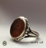 انگشتر عقیق یمن حکاکی هو ذوالعرش المجید هنر استاد حیدر مردانه - کد 8039 - تصویر 2
