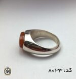 انگشتر عقیق یمن شرف الشمس استاد ضابطی مردانه - کد 8033 - تصویر 2