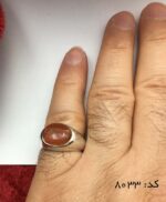 انگشتر عقیق یمن شرف الشمس استاد ضابطی مردانه - کد 8033 - تصویر 7