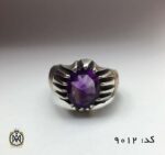 انگشتر آمتیست خوش رنگ و مرغوب مردانه - کد 8012 - تصویر 2