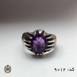 انگشتر آمتیست خوش رنگ و مرغوب مردانه - کد 8012 انگشتر آمتیست خوش رنگ و مرغوب مردانه - کد 8012