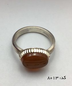 انگشتر عقیق یمن با حکاکی شرف الشمس هنر دست استاد ضابطی - کد 8013 - تصویر 3